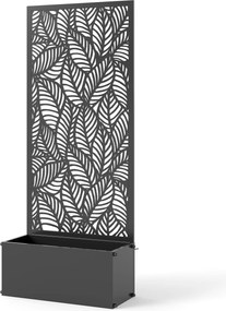 Floreira com Treliça, 45 x 21,5 x 110 cm, Resguardo de Privacidade, Preto
