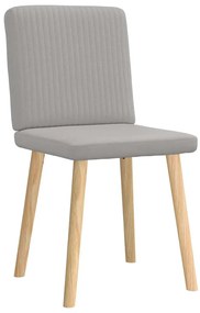 Cadeiras de jantar 2 pcs tecido cinza nuvem