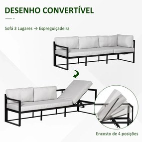 Conjunto de Jardim Jamilla - 2 Sofás e 1 Mesa de Centro - Design Moder
