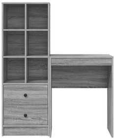 Mesa com Armazenamento Cinza Sonoma Madeira Composta