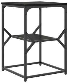 Mesa Lateral vidaXL Black Oak 41x40x60 cm Madeira Revestida