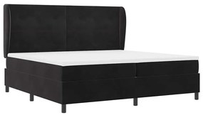 Cama Box com Colchão Preto 200 x 200 cm em Veludo