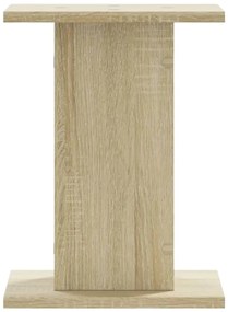 Suportes de colunas 2 pcs derivados madeira carvalho sonoma