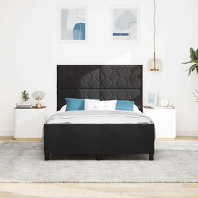 Cama vidaXL Preta 140x200 cm Veludo