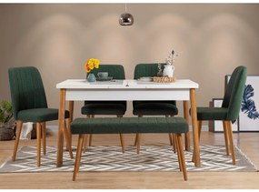Conjunto de Mesa de Jantar Extensível e Cadeiras Santiago – Pinho Atlâ