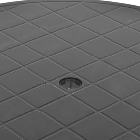 Mesa de jardim 89 cm plástico antracite