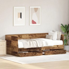 Cama de Dia com Gaveta Madeira antiga Madeira engenheirada