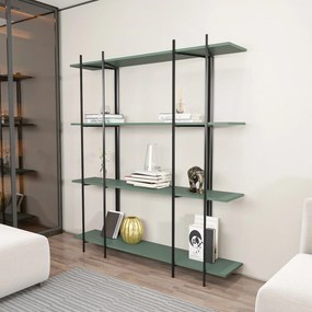 Estante Moss – Verde e Preto – 160x180x29,6 cm