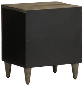Mesa de cabeceira cinzento claro 40x33x46 cm