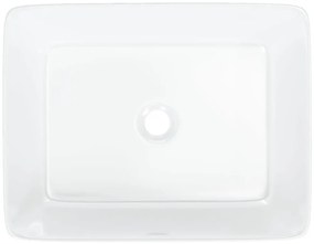 Lavatório retangular 48x37x13 cm cerâmica branco