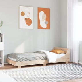 vidaXL Cama sem colchão 90x200 cm madeira de pinho maciça