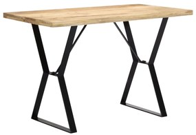 vidaXL Mesa de jantar 120x60x76 cm madeira de mangueira maciça