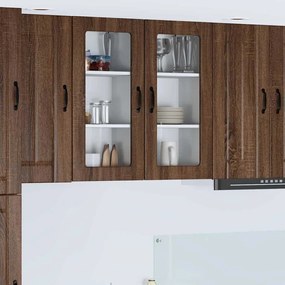 vidaXL Armário de Cozinha 2 pcs Carvalho Marrom 40 x 31 x 80 cm