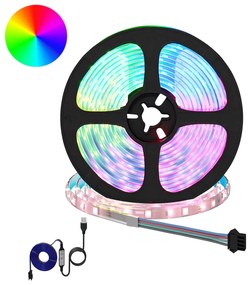 vidaXL Fita LED 2 pcs Preto e Transparente 5500 mm Cobre e Plástico