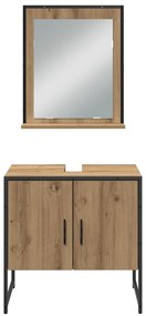Conjunto de Móveis Para Casa de Banho de 4 Peças Carvalho Artesanal Ma