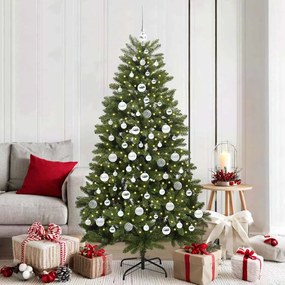 vidaXL Árvore de Natal Artificial Verde 180 cm PVC e Metal