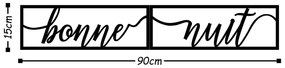 Acessório Decorativo de Parede Bonne Nuit 1 – Preto – 90 x 15 cm