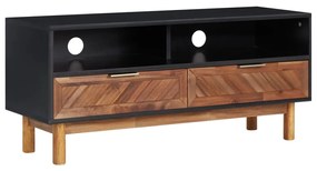 vidaXL Móvel de TV 100x35x45 cm madeira de acácia maciça e MDF