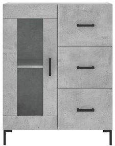 Armário alto 69,5x34x180 cm derivados de madeira cinza cimento
