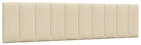 vidaXL Almofadão de cabeceira 200 cm tecido creme