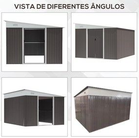 Casetta del Giardiniere – Abrigo de Jardim em Aço Galvanizado Cinza 8,