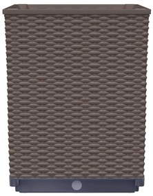 Vasos/floreiras 4 pcs 30x30x37 cm polipropileno castanho