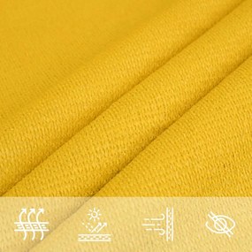 Para-sol estilo vela 160 g/m² 4x4x5,8 m PEAD amarelo