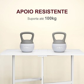 Mesa Dobrável de Cozinha para 4-6 Pessoas Mesa de Sala de Jantar Dobrável com Rodas e Laterais Dobráveis 120x80x73 cm Branco