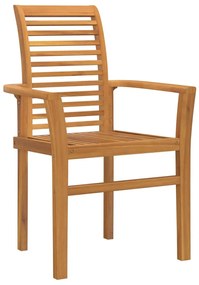 Conjunto de Jantar para o Jardim com 5 peças em Madeira Sólida de Teak