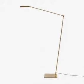Luminária De Chão Led De Ferro Valtyn Dourado - Sklum