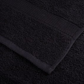 8pcs Conjunto toalhas banho premium SOLUND 600 gsm preto