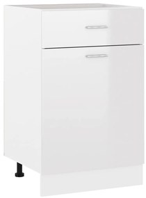 vidaXL Armário inferior c/ gavetas “Lyon” derivados de madeira branco