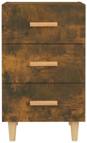 Mesa cabeceira 40x40x66 cm derivados de madeira carvalho fumado