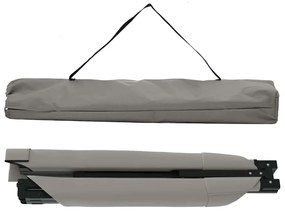 Cama de Sol Reclinável com Bolsa de Transporte Cinza - Tecido Oxford 6