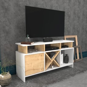 Móvel TV Auburn – Branco Carvalho – 120 cm x 29,9 cm x 60,6 cm