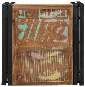 Mesa de centro multicor 40x40x35 cm madeira maciça recuperada