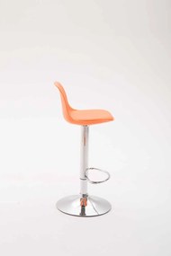 Banco alto Kiel em couro sintético 39 x 82-104 x 43 cm Laranja