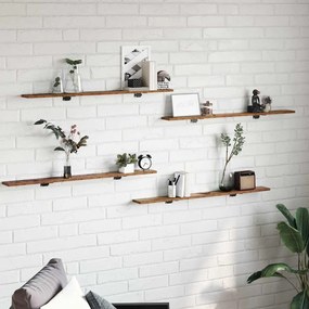 Prancha de Estante para Livros 4 pcs Castanho 100 x 40 x 1.5cm