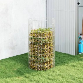 vidaXL Compostor de jardim Ø50x100 cm aço galvanizado
