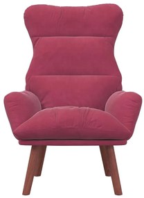 Poltrona Relaxante Veludo Bordô