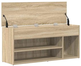 Banco sapateira 102x30,5x45cm derivados madeira carvalho sonoma