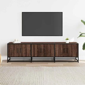 Móvel p/ TV 150x35x41 cm deriv. madeira/metal carvalho castanho