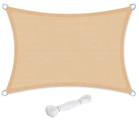 Toldo de sombra em HDPE para jardim com proteção UV e ventilação. | SONGMICS | amarelo | GSS35EYV1.