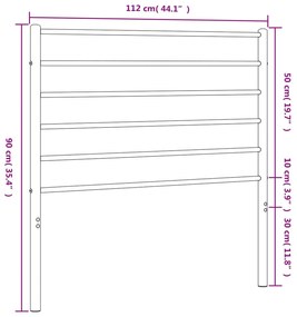 Cabeceira de cama 107 cm metal preto