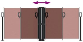 Toldo lateral retrátil 100x600 cm castanho