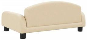 Cama para cães 70x45x30 cm tecido cor creme