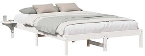 Estrutura de cama com mesas de cabeceira Branco 140 x 200 cm