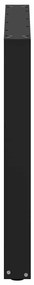 Pés de mesa de jantar em forma de U, 2 peças, preto, 80x (72-73) cm, a