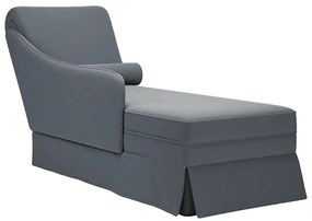 Chaise lounge c/ reforço/apoio de braços direito veludo