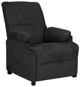 vidaXL Cadeira reclinável camurça artificial preto